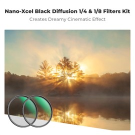 K&F Concept 52mm Black Diffusion 1/4 + 1/8 Filter Set Mist Soft Glow Diffusion Lens Filters Multi-Coated Effect Filters for Camera Lens (Nano-X Series)