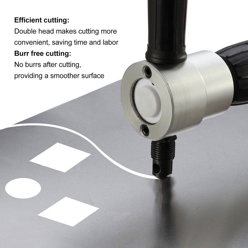 Double Head Sheet Metal Cutter Alloy 360 Degree Metal Sheet