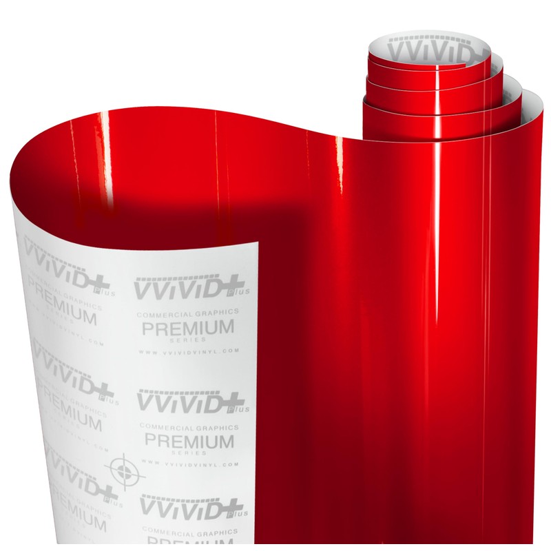 VViViD+ Gloss Liquid Metal Red Vinyl Car Wrap Film (6ft