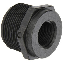 Banjo RB150-075 Polypropylene Pipe Fitting, Reducing Bushing, Schedule 80, 1-1/2 NPT Male x 3/4" NPT Female