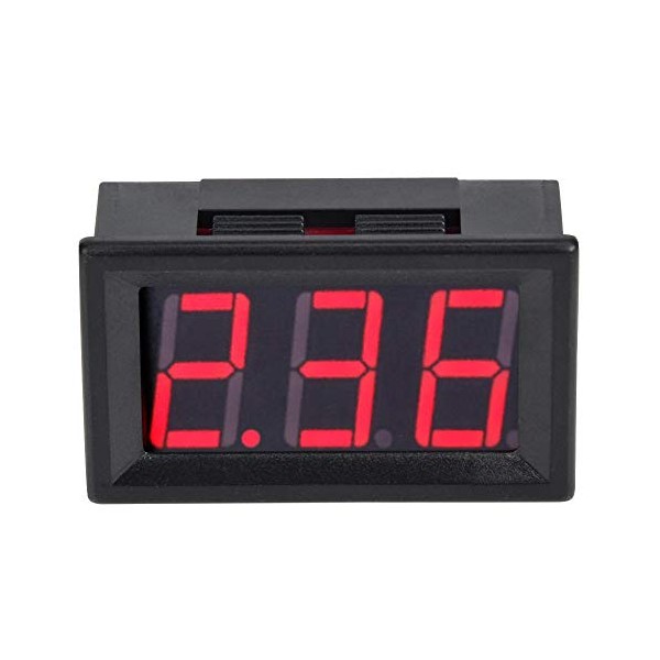 Akozon Digital Ammeter 0.56 in Two-cable Digital Ampere Meter Display Panel 0-10A Ammeter (Red)