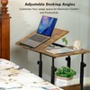 Hadulcet Adjustable C Table with Charging Station, Tiltable Desk C