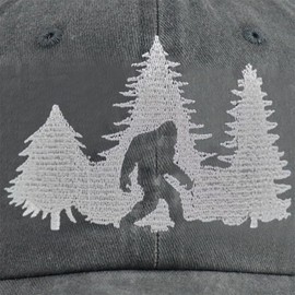Bigfoot Gifts for Men Women, Wild Big Foot Hat, Embroidered Adjustable Sasquatch Baseball Cap, Birthday Decorations for Hunting Hiking Camping Fishing