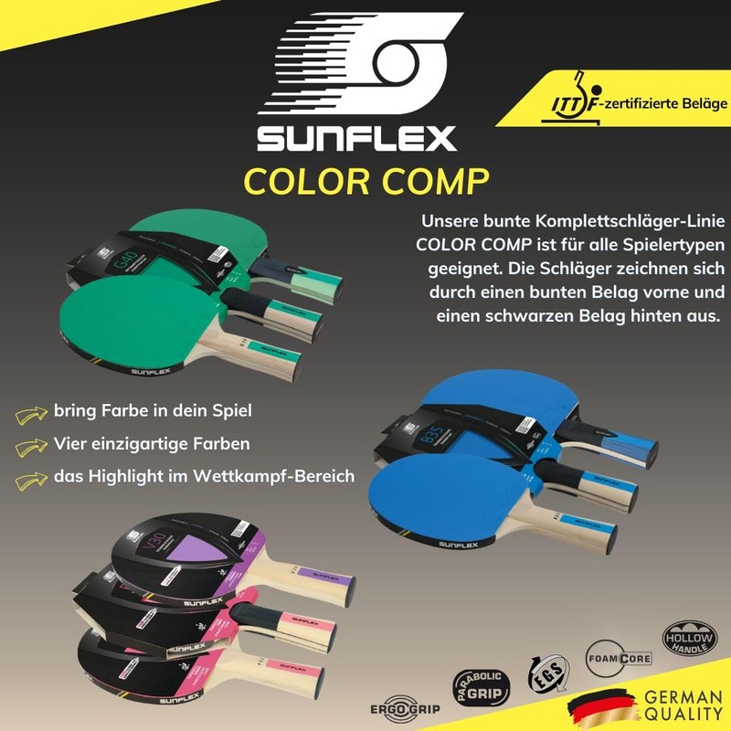 Sunflex® Color COMP G30 Table Tennis Bat | Training Bat