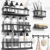 YASONIC Shower Caddy Adhesive, 100% Rustproof Shower Organizer with Soap