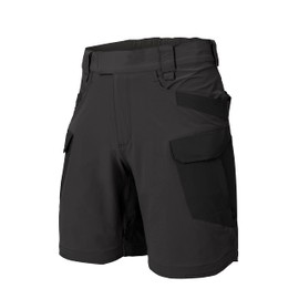 Helikon Tex OTS (Outdoor Tactical Shorts), Nylon VersaStretch, Khaki, Ash grey / black outdoor style 8.5 inches