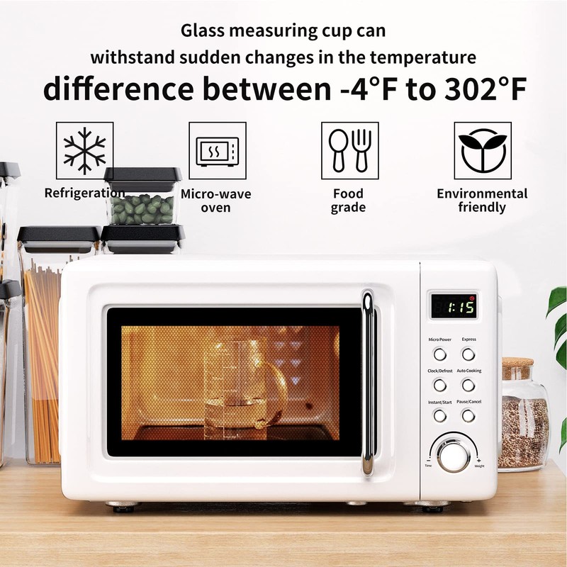 77L Glass Measuring Cup, Clear Liquid Measuring Cup with V-Shaped