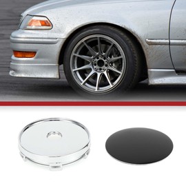 A ABSOPRO Hub Cap, 60 mm, Universal Wheel Hub Caps, Rim Caps, for Wheel Hubs, Car Accessories, Black