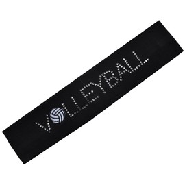Rhinestone VOLLEYBALL PATCH Cotton Stretch Headband for Girls Teens and Adults - Volleyball Team Gifts ~ Funny Girl Designs