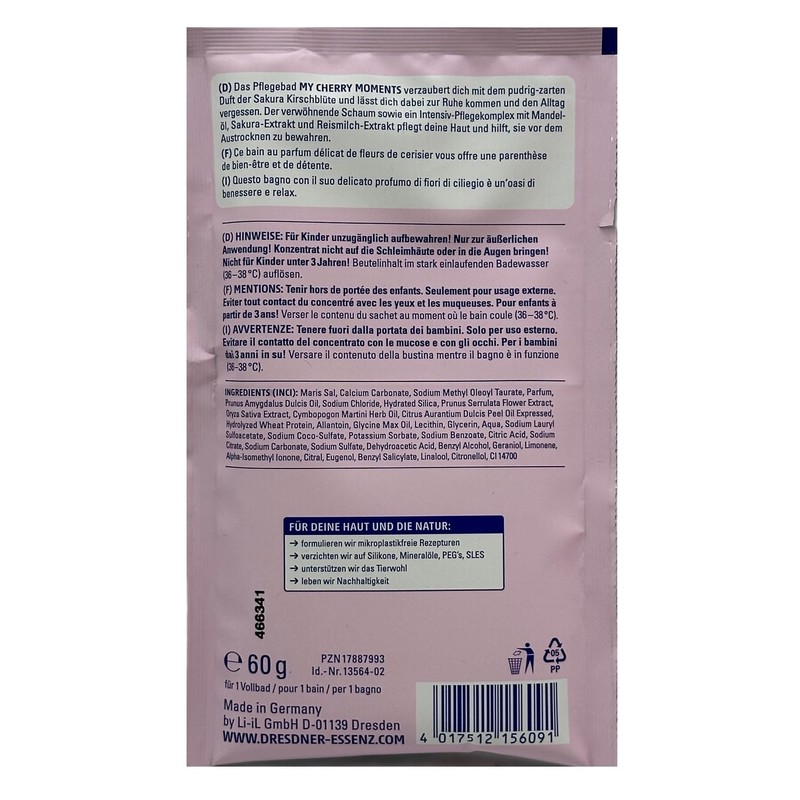 Dresdner Essenz My Cherry Moments Care Bath 6 x 60