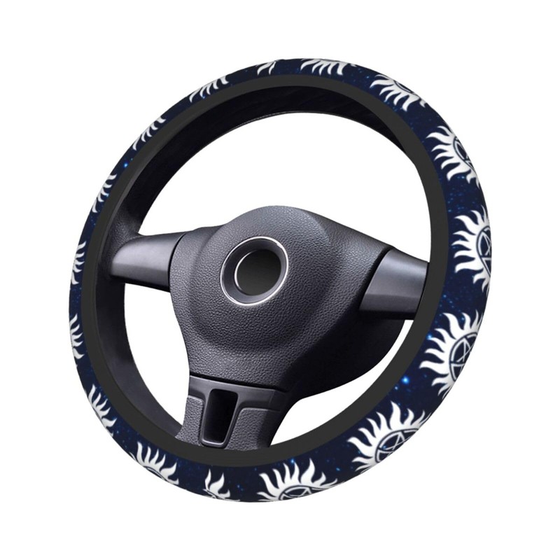 Steering Wheel Cover for Women Men Anti-Slip Breathable and Sweat