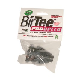 BirTee Golf Tees - PRO Speed Version with Enhanced Durability - Size #7 (1 3/4") Individual Size Pack - 2 Tees Per Pack. Indoor Golf Tees/Golf Simulator Tees/Winter Golf Tees (Black)