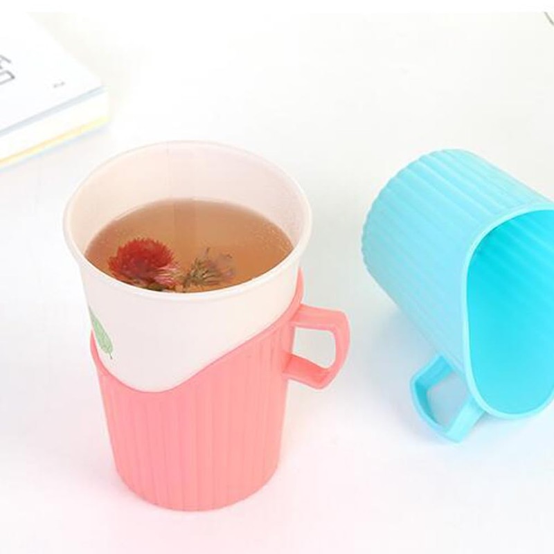 Disposable Paper Cup Holder: 24Pcs Coffee Sleeves Insulation Cup Reusable