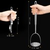 VOOVAO Long Potato Mashers with Peeler,The Long Handle Should Not