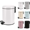 KW Soft Shade Small Round Pedal Bin 3ltr (Soft White,