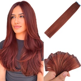 Copper Tape in Hair Extensions Human Hair Invisible Long Tape in Human Hair Extensions for Girls