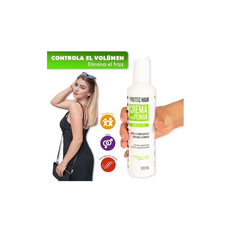 Nefertiti Crema Para Peinar Cabello Liso 300ml
