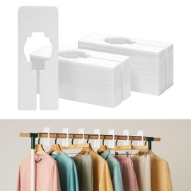 Rail Dividers,30PCS Wardrobe Dividers,White Rectangular Hanger Clothing Rail Dividers Rack Size Shelf Dividers,Writable Shelf Divider for wardrobe Sorting Classify Clothing Size and Colors