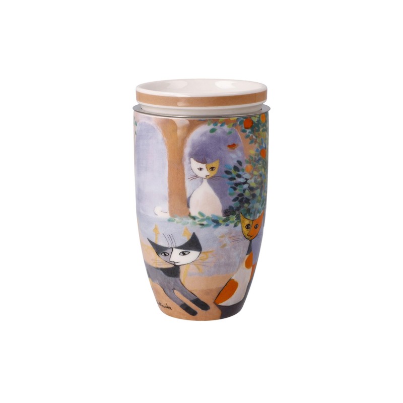 Teacup with Lid and Strainer Tempi Felici - Rosina Wachtmeister