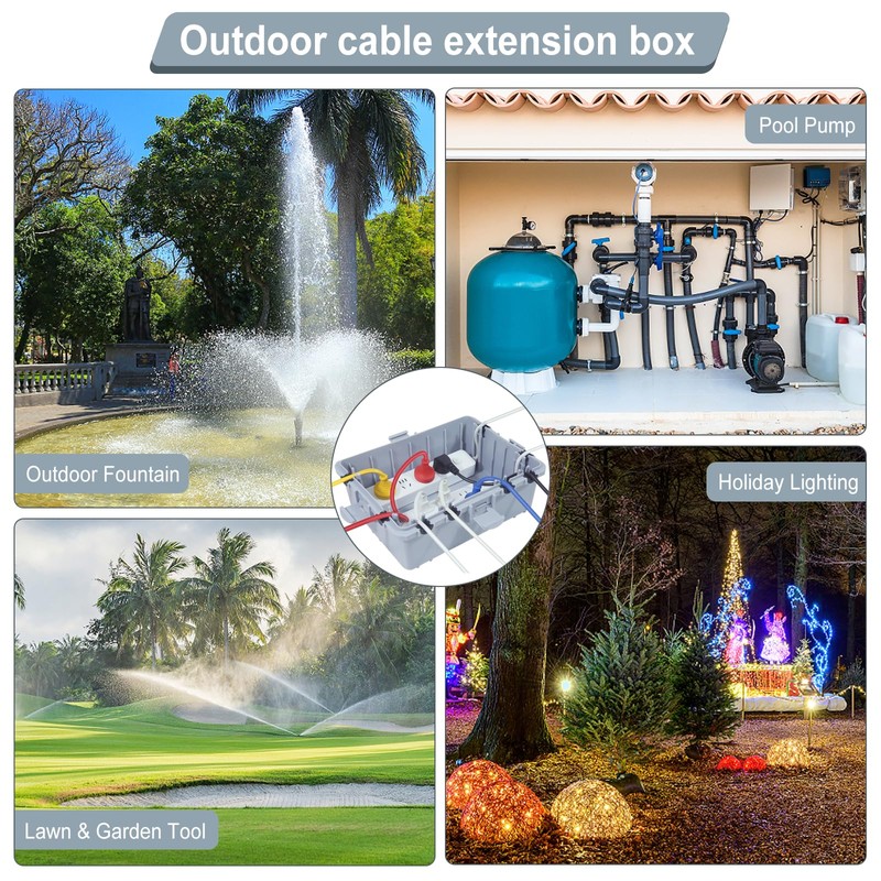 OUTDSPLY Large Outdoor Electrical Box Waterproof, Extension Cord Cover Weatherproof