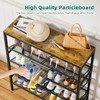 Ekisemio Shoe Rack, 5-Tier Shoe Organizer with Storage Shelves for