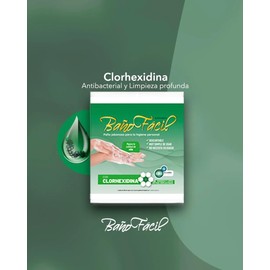 Farmacur | Baño Facil | Paño de Baño Jabonoso Sin Enjuague 10 piezas | Toalla Corporal Espumante Desechable | Baño en Seco para Paciente y Adultos mayores | Hipoalergénico y Fácil de Usar |Cómodo para adultos mayores cama (Clorhexidina)