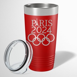 Paris Sports 2024 Stainless Steel Vacuum Tumbler, Insulated Engraved Tumbler, Summer Paris France Travel Mugs, 2024 France Paris Tumbler Cup