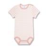 Sanetta Bodysuit Short Sleeve (Double Pack) White and Pink Striped