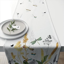 Ambiente Table Runner Table Runner 40 x 150 cm Ornamental Flowers Grasses Plant Motif Cotton