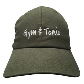 Gym and Tonic - Embroidered (Dad Cap) Polo Style Ball Cap (in (Olive Green)