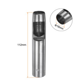 QUARKZMAN Hole Punch for Leather, 18 mm, Round Hole Tool for Belt Punch, Carbon Steel, Single Punch for Watch Straps, Cutting Leather Crafts, Rubber, Paper, Soft Material