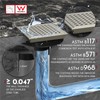 WEBANG 6 Inch Square Shower Floor Drain with Flange,Quadrato Pattern