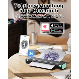 Phomemo M08F Wireless Tattoo Transfer Stencil Printer Compatible Smartphone & Pc