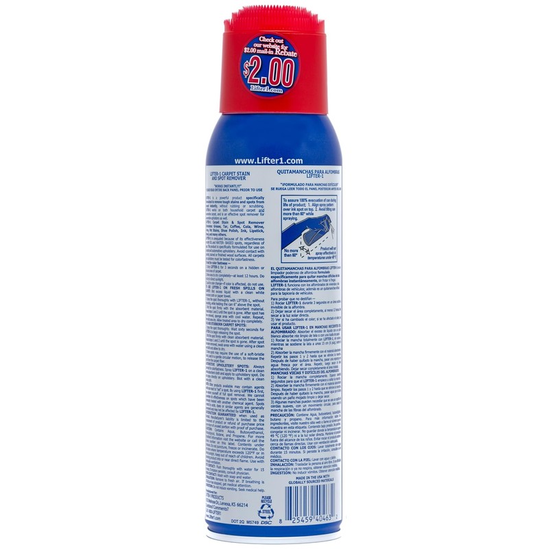 LIFTER-1 Carpet Spot Remover, Stain and Red wine Remover and