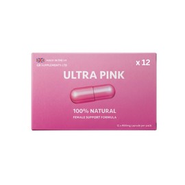 12 x Ultra Pink Female Support Tablets for Women! 400mg Female Supplement 100% Natural Contains Maca, Ginseng and More.