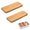 wunderwunsch Bambus Trenner für Brotdose Lunchbox (2 x für kleine