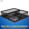 1InTheOffice Mesh Collection Desk Drawer Organizer Tray 3 Compartment -