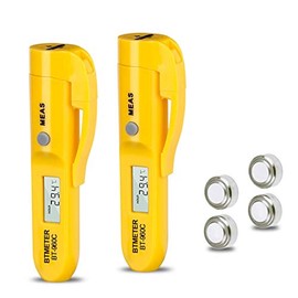 Digital Infrared Thermometer with Pocket Clip - Instant Read Thermometer Non-Contact Compact Temperature Tester for Meat Candy Cooking Food Grill Kitchen BBQ Candy Water-2PACK(NOT for Human Temp)