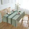 Tablecloth Green Stripes Linen Tablecloths Elegant Washable Tablecloth Small Outdoor