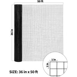 GAOMON Hardware Cloth 1/4 Inch, Chicken Wire Fencing 23 Gauge, 36" X 50' Galvanized Wire Mesh Roll, Raised Garden Bed Supports Wire Mesh Fence - Prevent Snakes, Raccoons, Foxes