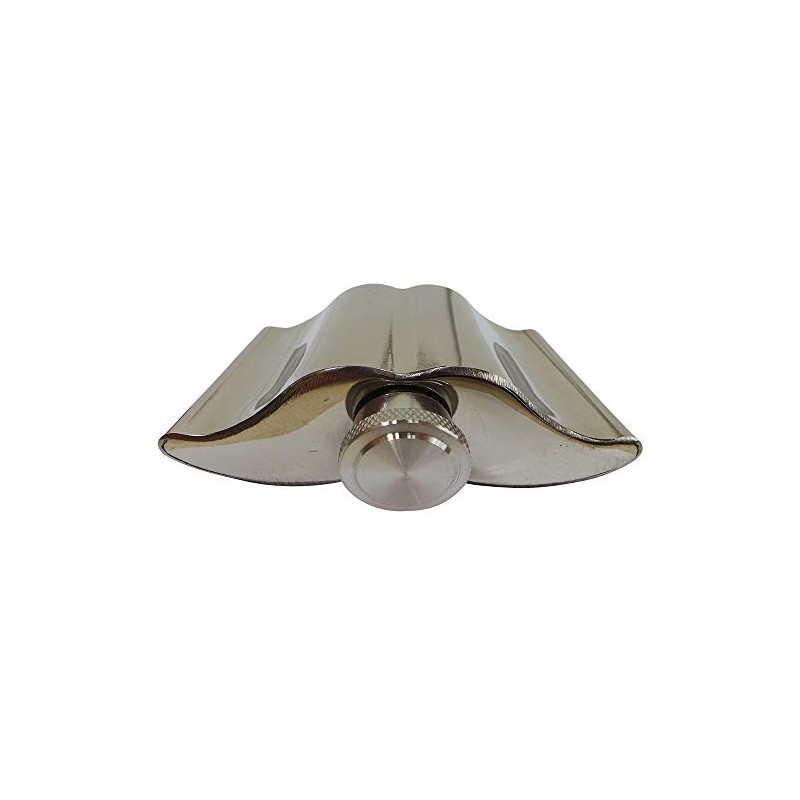 4oz Moustache Stainless Steel Hip Flask in Gift Box by