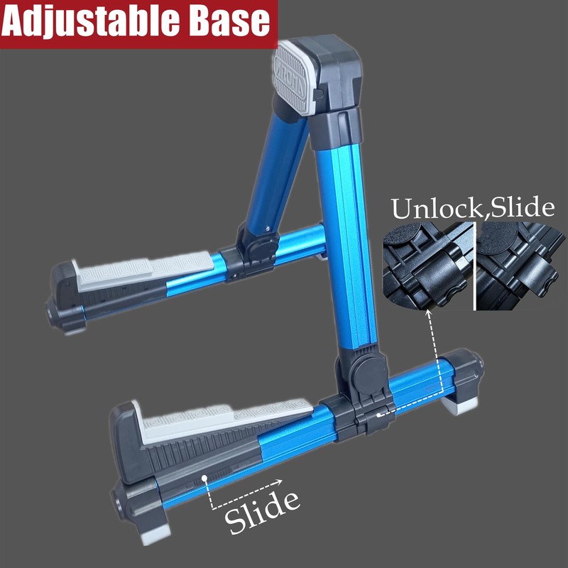 AGS08 Aluminum Guitar Stand, Adjustable Base, Ultralight and Foldable, Non-Slip,