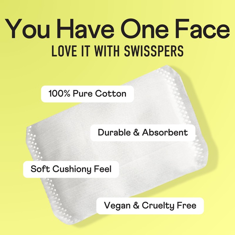 Swisspers Premium Cotton Pillows - 100% Natural, Ultra-Soft Beauty Essentials