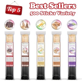 TOP 5 BEST SELLERS Palitos de Incienso 11" Variedad Paquete A Granel 500 Juego al por mayor