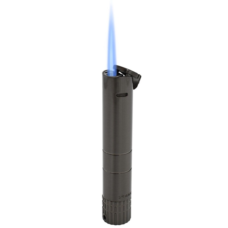 Xikar Turrim Cigar Lighter, Single Jet Flame, Piezo Ignition, Gunmetal