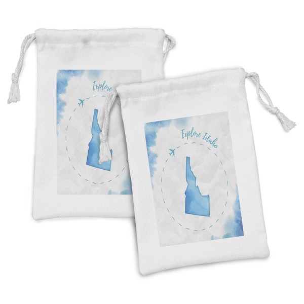 Ambesonne Idaho Fabric Pouch Set of 2, Explore Motivation Fly