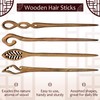 8 Pieces Wooden Hair Sticks Japanese Hair Chopstick for Women