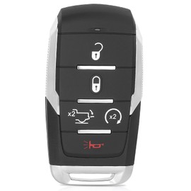 Keyecu Replacement Remote Car Key case Shell for Ram 1500 Long Horn 2019-2022 OHT-4882056 68291691 68291691AB-AE 68442909 68575604AA 5 Buttons,Empty Shell