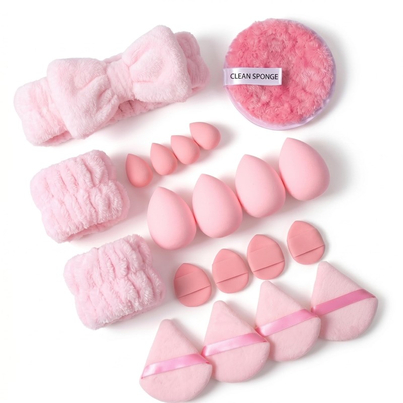 20 Piezas Set de Esponjas Faciales Maquillaje para Mujer