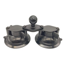 QOTSTEOS RAM Mount Twist Lock Suction Cup Base 360 Degree Rotation for Smartphones Car Dashboard Mount Black Double Cup